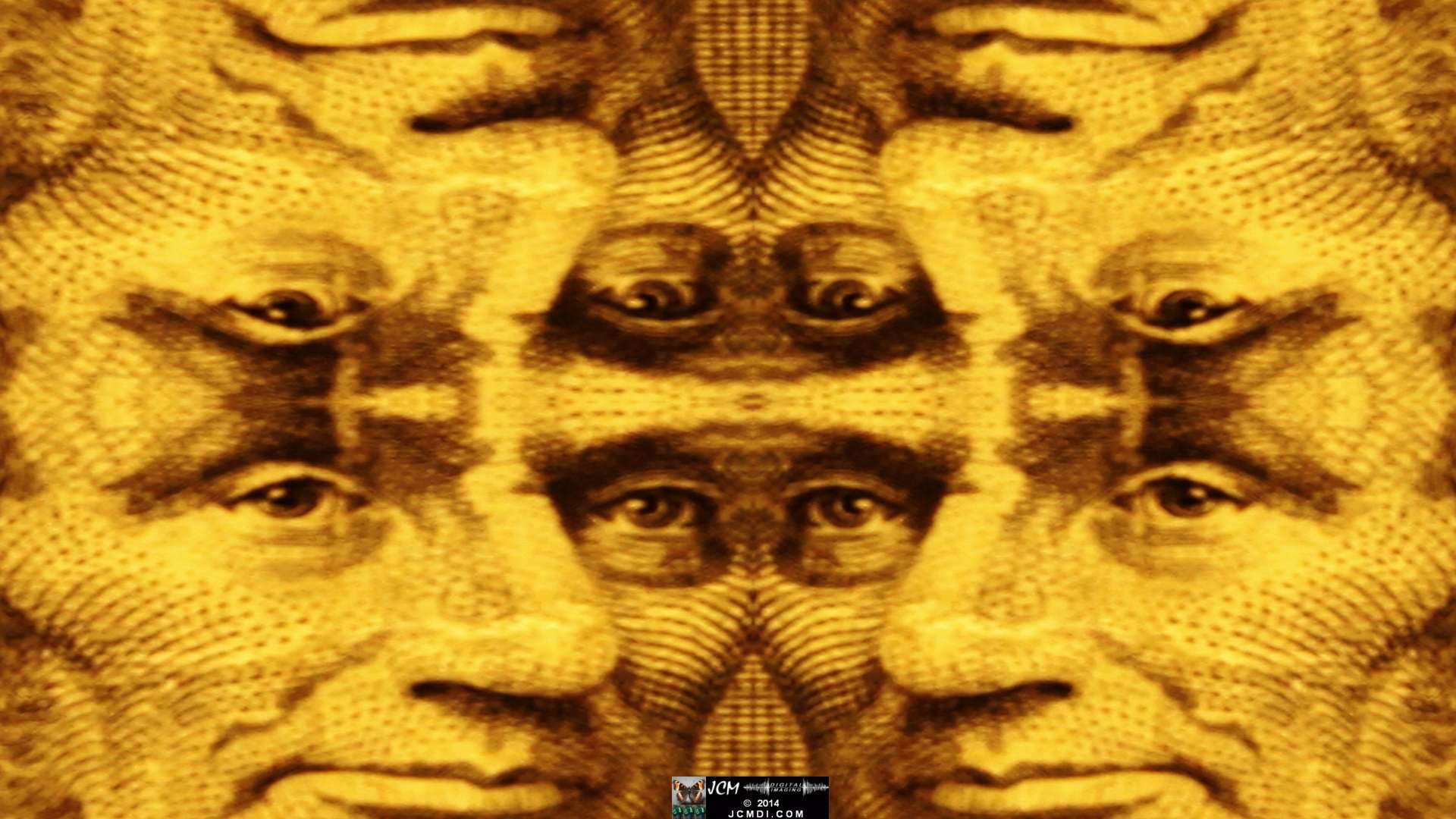 Making Monsters � U.S. Presidents and Paper Currency Quadroscopic Money Artwork